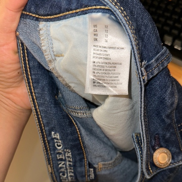 American Eagle Outfitters Dark Blue Denim Mini Skirt - Picture 4 of 4